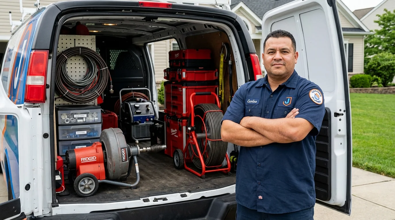 Professional drain cleaning equipment and Johns Plumbing LLC plumber in Plentywood