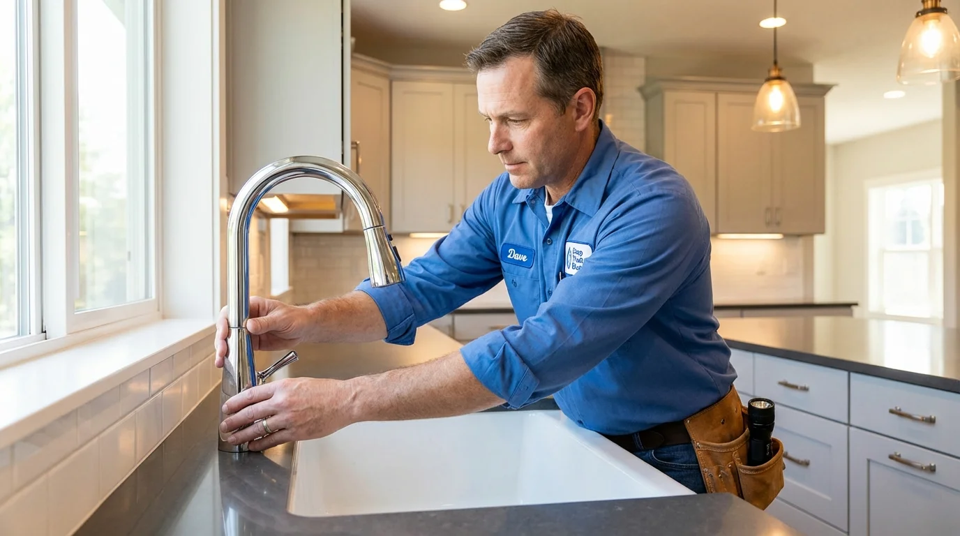 Kitchen faucet installation by Johns Plumbing LLC in Plentywood