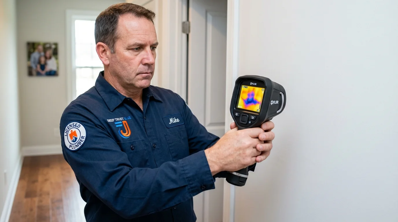 Thermal imaging leak detection by Johns Plumbing LLC in Plentywood
