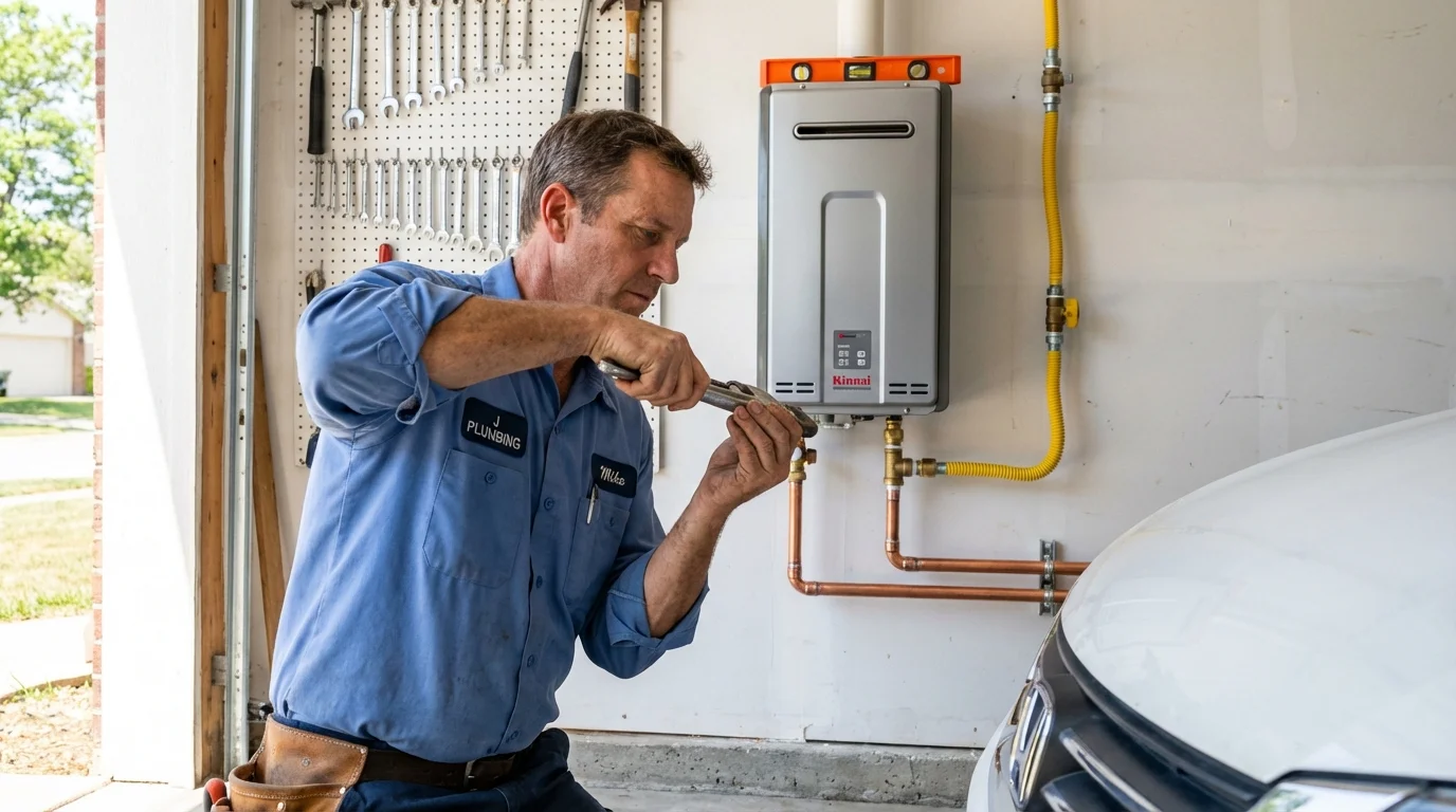 Tankless water heater installation by a Johns Plumbing LLC plumber in Plentywood